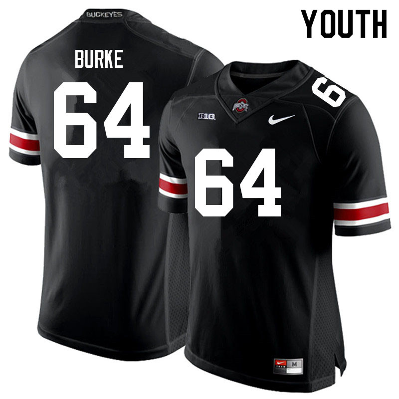 Ohio State Buckeyes Quinton Burke Youth #64 Black Authentic Stitched College Football Jersey